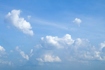 Wall Mural - blue sky with clouds background has space for put text or product