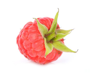 Raspberries isolated on white background