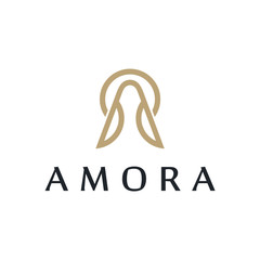 Poster - Elegant line curve vector logotype. Premium letter A logo design. Luxury linear creative monogram.