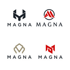 Poster - simple and brilliant letter M logo design