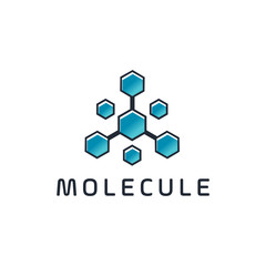 Poster - molecule icon. sign design. Vector logo design template. High technology. Nano technology. Tech Wave