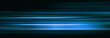 canvas print picture - Abstract blue light trails in the dark, motion blur effect