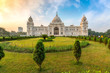  Famous Victoria Memorial Kolkata with adjoining garden view at sunrise