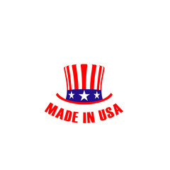 Sticker - Sign with hat Made in USA