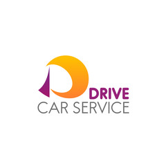 Canvas Print - Car service vector badge