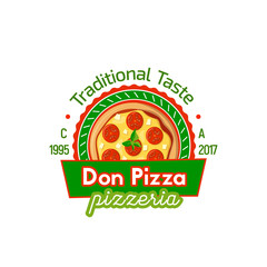 Wall Mural - Vector badge Don pizza