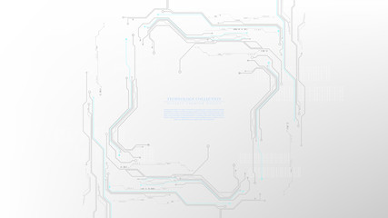 Wall Mural - technology futuristic abstract hardware circuit background vector