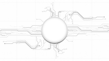 Wall Mural - technology futuristic abstract hardware circuit background template vector