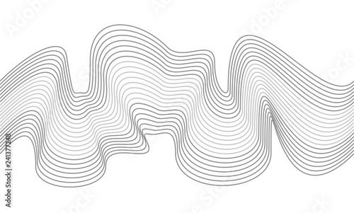 Vector Illustration of the seamless pattern of gray lines on white background...