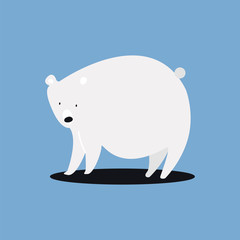 Poster - Cute white polar bear illustration