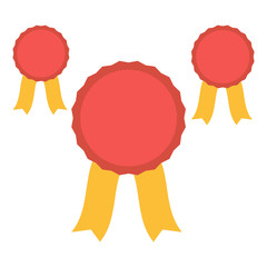 Wall Mural - flat badges set. collection circle ribbon emblem