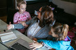 © lymdigital - woman works hard from home