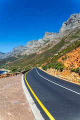 Wall Mural - Cape peninsula scenic drive with ocean and mountains view, South Africa