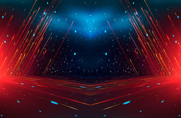 Wall Mural - abstract empty background with sparks and stars. dark abstract background with bright stripes and el