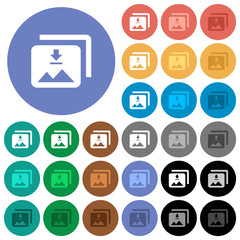 Poster - Download multiple images round flat multi colored icons