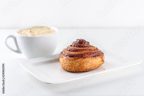 Perfect Morning Sweet Breakfast And Start Day Coffee Cup And Cinnamon Danish Swirl Classic Buttery Danish Pastry Rolled With Cinnamon And Glazed With Sugar On Dish On White Background Stock Photo Adobe Stock Perfect Morning Sweet Breakfast And Start Day Coffee Cup And Cinnamon Danish Swirl Classic Buttery Danish Pastry Rolled With Cinnamon And Glazed With Sugar On Dish On White Background Stock Photo Adobe Stock