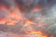 © aifeati - Dramatics sunset sky for background. Dramatic sunset sky with clouds glowing red