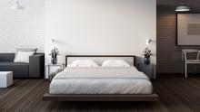 The Loft & Modern Bedroom / 3D Render Interior