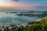 Fototapeta Zachód słońca - Aerial view of Niteroi, Brazil