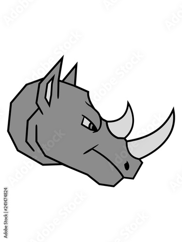 Nashorn Horn Rhino Dickhauter Einhorn Bose Comic Cartoon Clipart Logo Design Buy This Stock Illustration And Explore Similar Illustrations At Adobe Stock Adobe Stock