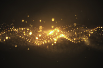 Wall Mural - the perfect movement of the gold background. dust of the universe with stars on a black background. 
