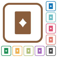 Poster - Diamond card symbol simple icons