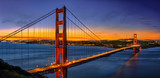 Fototapeta Mosty linowy / wiszący - Golden Gate Bridge suring sunrise