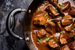 © Arundhati - Mutton Liver fry or Kaleji masala, popular Non vegetarian recipe from India and Pakistan. served dry or with curry in a bowl, karahi or plate