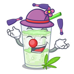 Poster - Juggling juice lassi bhang isolated on mascot