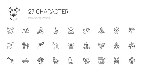 Sticker - character icons set