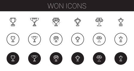 Poster - won icons set