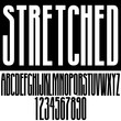 Vector stretched font