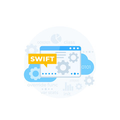 Canvas Print - Swift programming vector illustration