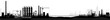 © Sergey T.. - Industrial or factory landscape. Horizontal wide view. Black and white image.