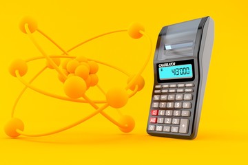 Science background with calculator