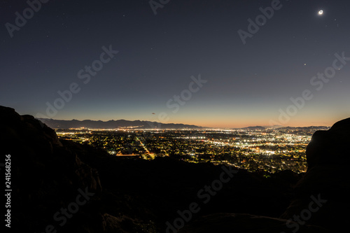 Predawn view of sprawling w...