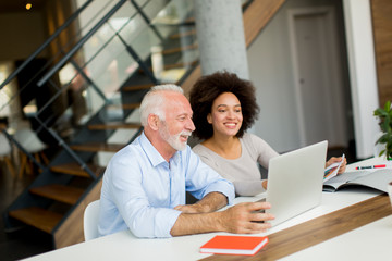 Businesspeople working in team