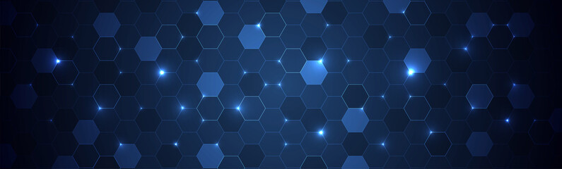 Leinwandbilder - Abstract hexagon background for design works.