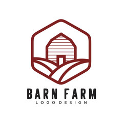 Aufkleber - farmhouse logo, agriculture vector, eco products, black emblem, natural product, Simple Minimalist Barn Farm Logo design inspiration