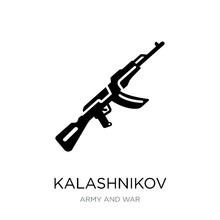 kalashnikov icon vector on white background, kalashnikov trendy