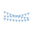 Blue and White Bunting Banners - Banner or bunting with blue and white colors of Bavarian flag