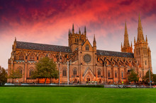 Sunset Over St Mary's Cathedral