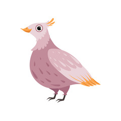 Poster - Beautiful pink bird vector Illustration on a white background