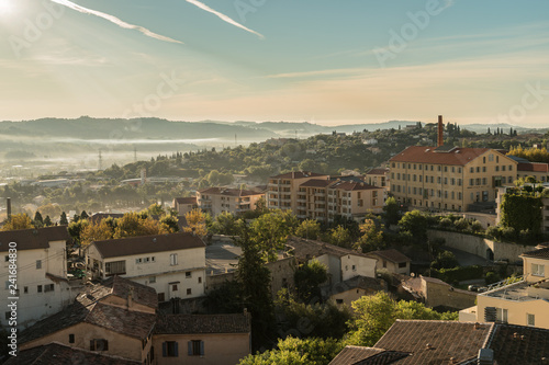 Fotografie, Obraz Ville de Grasse France Usines Parfums Panoramique