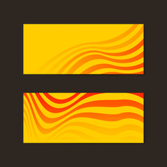 Wall Mural - Yellow and orange abstract banner vectors