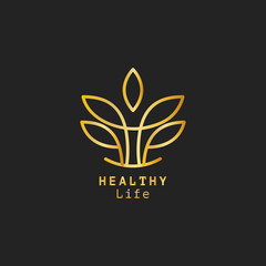 Healthy life design logo vector