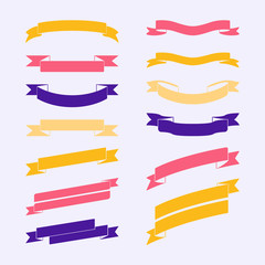 Canvas Print - Set of colorful banner vectors