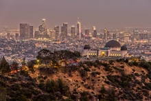 Griffith Observatory And The Skyline Of Los Angeles At Dusk