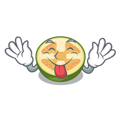 Sticker - Tongue out fruit feijoa isolated on the mascot