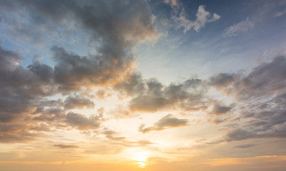 abstract colorful sky with sunset view in the evening or sunrise and clouds background in the mornin